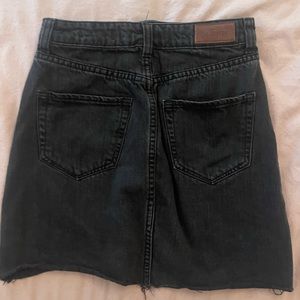 Hollister Black Jean Skirt ultra high rinse skirt 100% cotton W 25